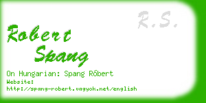 robert spang business card
